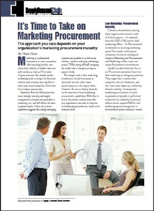 It's time to take on Marketing Procurement, Marketing Procurement Best Practices, Surge Consulting